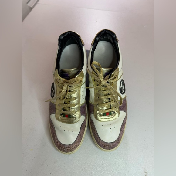Gucci snake and leather sneakers. "5th Ave Edition"
Sz 9.5 G / / US 10.5 Exotic - Picture 7 of 13